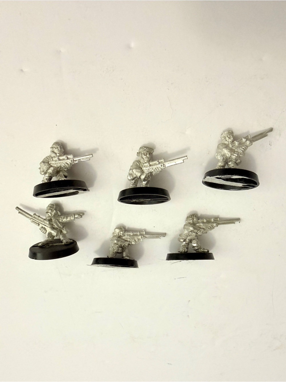 6 Games Workshop Metal Miniatures Ratling Snipers Imperial Guard Warhammer 40K